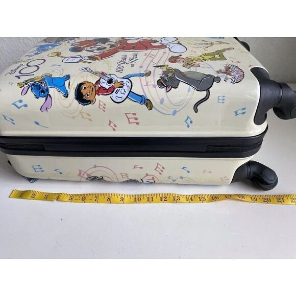 Bioworld Disney 100 Years Of Music And Wonder 20” Carry On Spinner Suitcase NEW - Picture 12 of 16